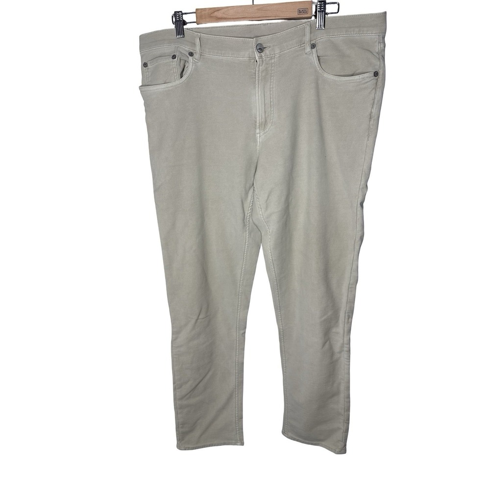 Faherty Men's Stretch Terry 5-Pocket Pants‎ 'Stone' 38x31 MBC0020-STN